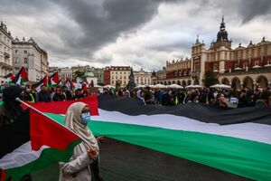 عکس/ راهپیمایی همبستگی با غزه در شهر کراکوف لهستان