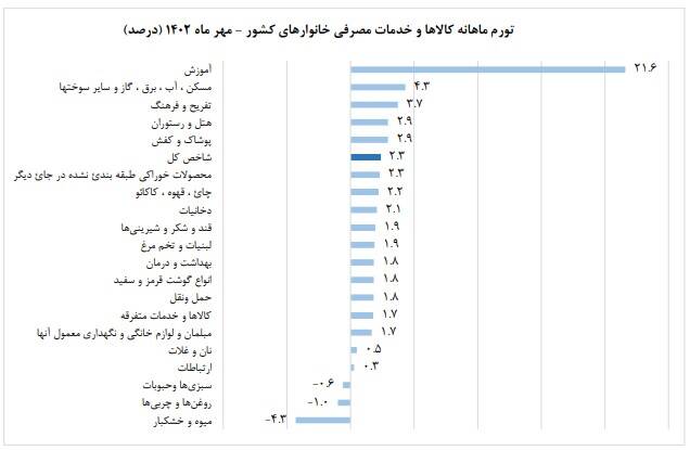 تورم سالانه خانوارها به ٤٥,٥ درصد رسید