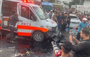 حمله صهیونیست‌ها به آمبولانس حامل زخمی‌ها