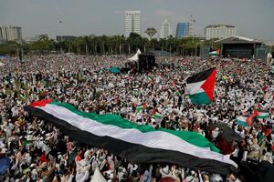 جمعیت میلیونی مردم جاکارتا در حمایت از فلسطین و غزه