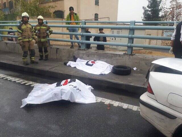 بی احتیاطی راننده نیسان ٢ کشته داد +عکس