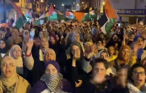 فیلم/ تظاهرات همبستگی زنان مراکشی با غزه در دار البیضاء
