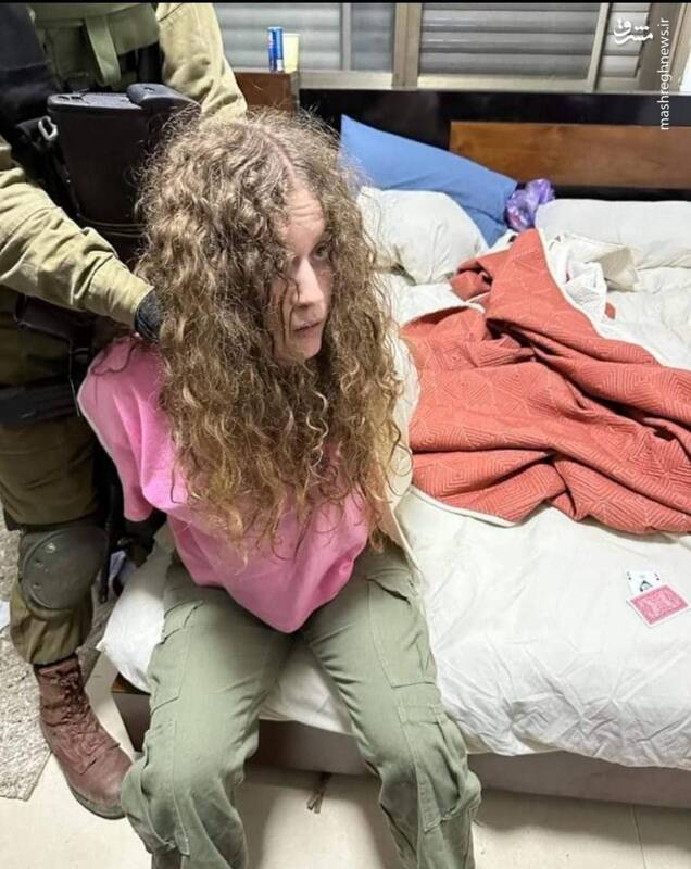 «عهد التمیمی» دختر مبارز فلسطینی بازداشت شد+ فیلم و عکس