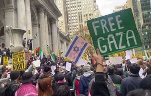 تظاهرات دانش‌آموزان و معلمان آمریکایی در حمایت از فلسطین