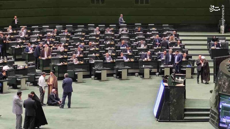 نادران در صحن مجلس تحصن کرد+ عکس