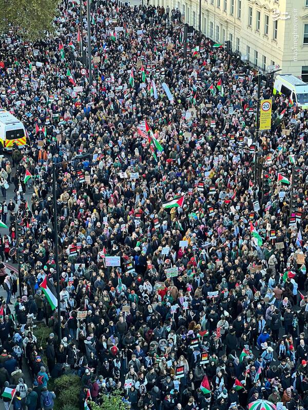 مردم لندن صهیونیستها را محکوم کردند+ عکس وفیلم