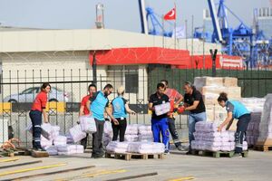کمک‌های بشردوستانه ترکیه برای غزه به العریش رسید