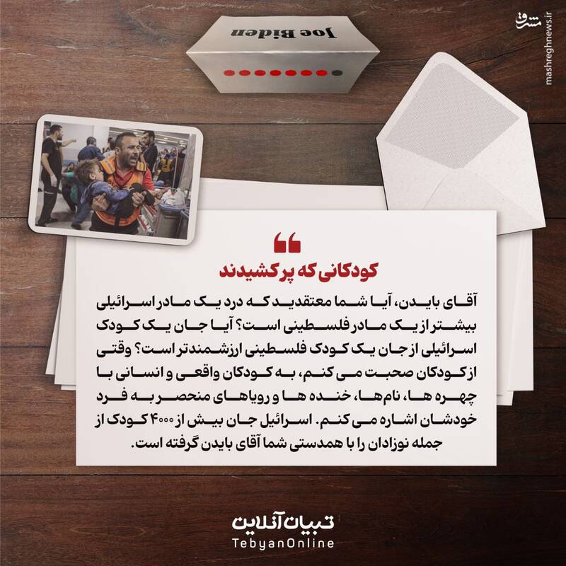نامه یک فلسطینی به بایدن!