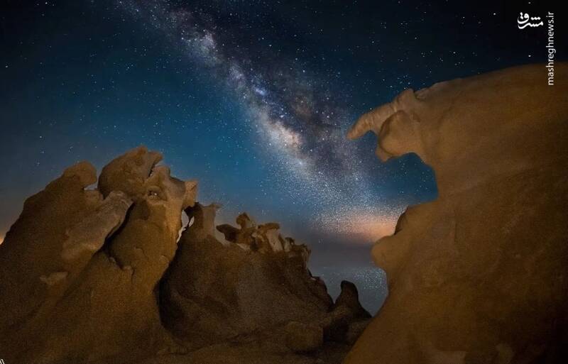 زیباییهای ساحل مکسر و کهکشان راه شیری