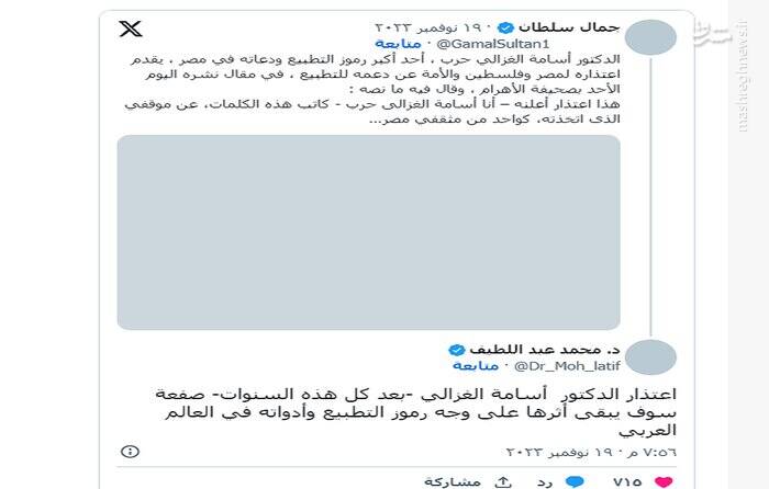 سیاستمدار مصری از فلسطینیان عذرخواهی کرد+ عکس