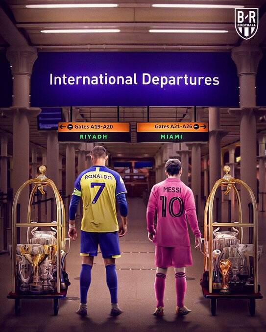 آخرین تقابل مسی و رونالدو در ریاض +عکس