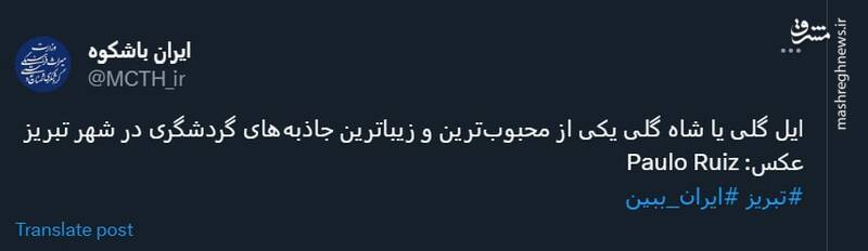 شاه گلی زیبا در تبریز