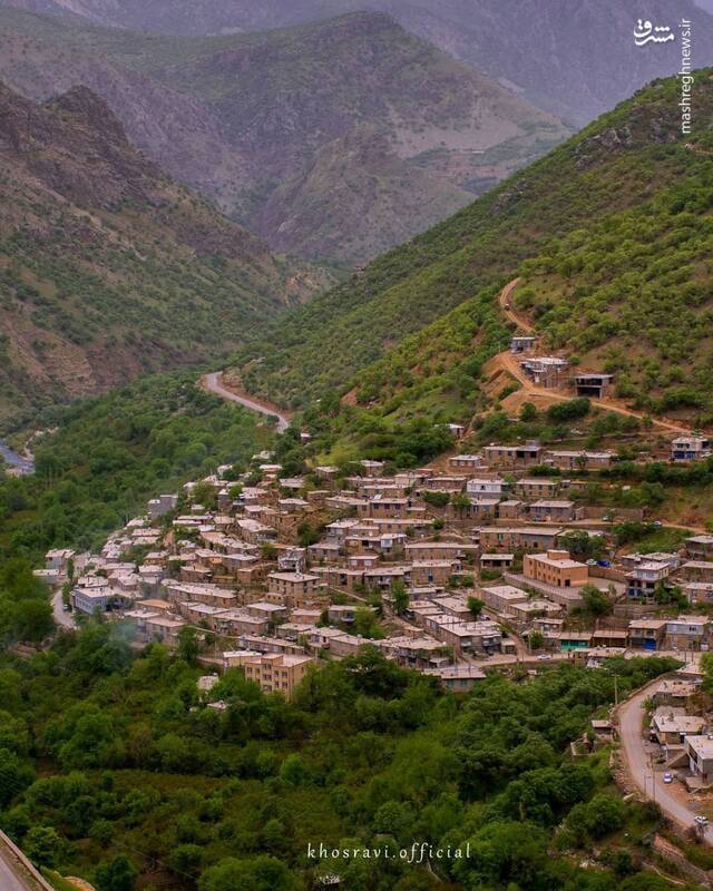 تصویری از روستای زیبای بلبر در استان کردستان