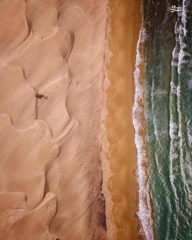 نمایی چشمنواز از تلاقی کویر و دریا