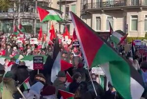 فیلم/ تجمع مردم لندن در حمایت از غزه