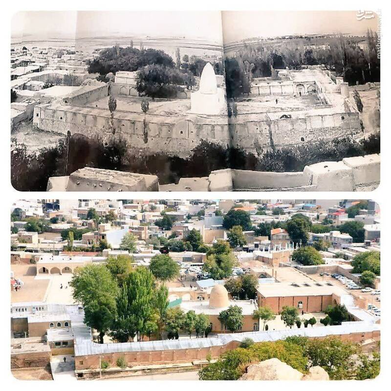 نمایی از بقعه حضرت قیدار نبی در گذر زمان