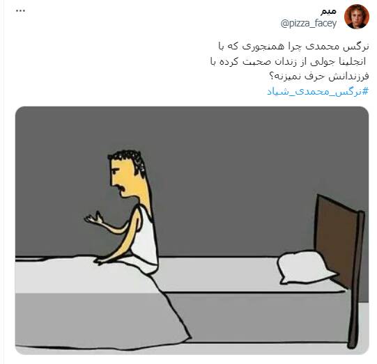 عصبانیت ضدانقلاب از مصاحبه نرگس محمدی با آنجلینا جولی+عکس