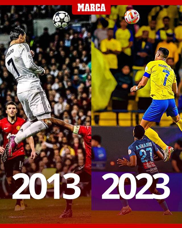 پرواز رونالدو در عربستان به یاد رئال +عکس