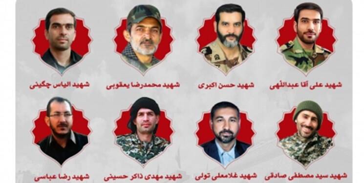 بازگشت پیکر مطهر ۸ شهید مدافع حرم به کشور+ عکس