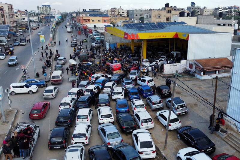 عکس/ کمبود سوخت در خان یونس