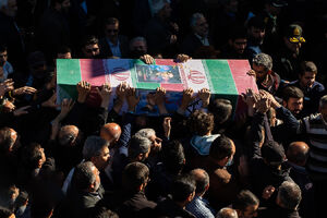 مراسم تشییع شهید الیاس چگینی در قزوین