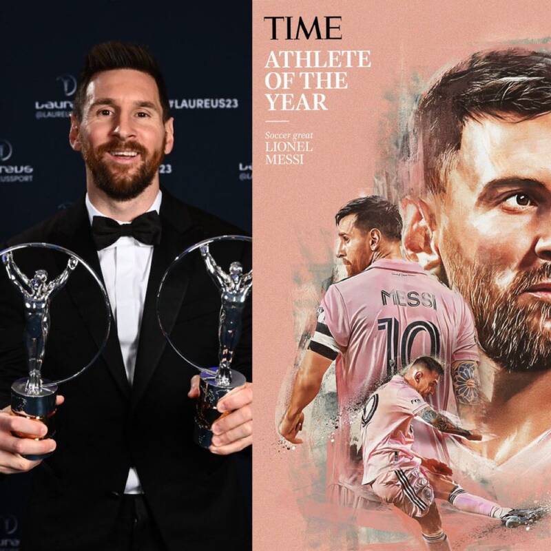 تاریخ سازی مسی در کسب جایزه بهترین ورزشکار دنیا +عکس