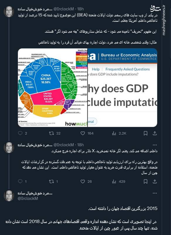 آمریکا در آمار و ارقام تولید ناخالص داخلی نیز جعل می کند!