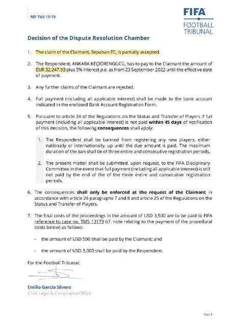 سپاهان در فیفا برنده شد