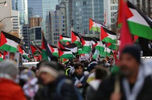 تجمع اعتراضی حمایت از فلسطین در تورنتو