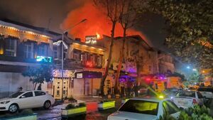 تصاویری از آتش سوزی هتل ایران در انزلی