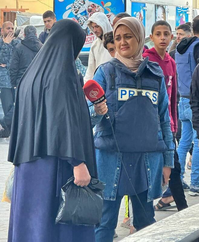 عکسی عجیب از وضعیت خبرنگاران غزه
