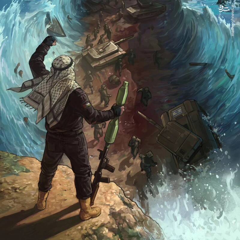 یک نقاشی ویژه برای مردم غزه