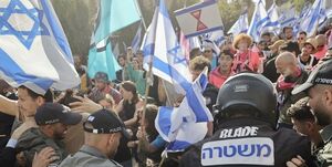 تظاهرات معترضان در تل‌آویو علیه نتانیاهو +فیلم