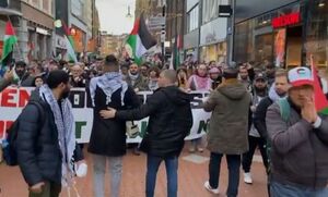 فیلم/ تظاهرات مردم هلند در همبستگی با غزه