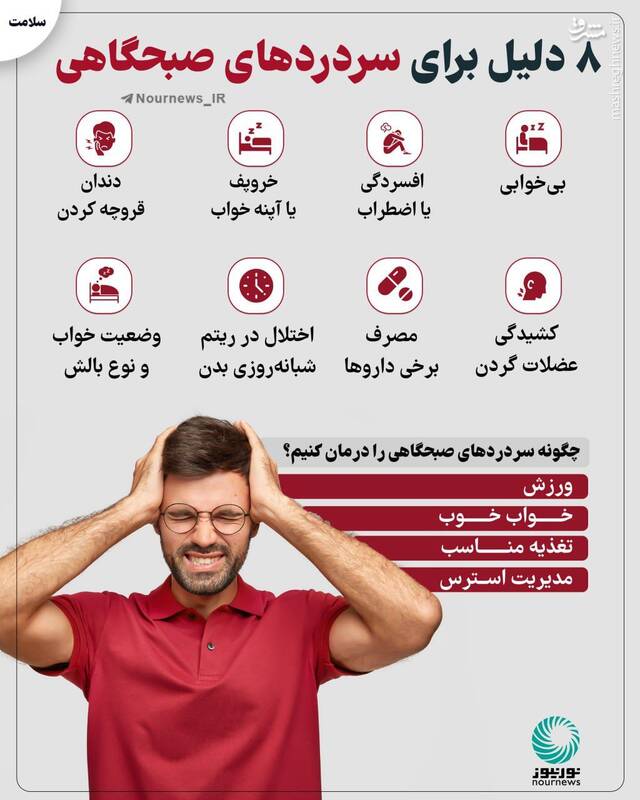 اینفوگرافیک/ ۸ دلیل برای سردردهای صبحگاهی