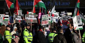 سال نو میلادی در انگلیس با تظاهرات ضد اسرائیلی آغاز شد