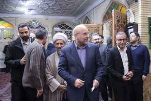 عکس / سخنرانی محمد باقر قالیباف در مسجدابوذر