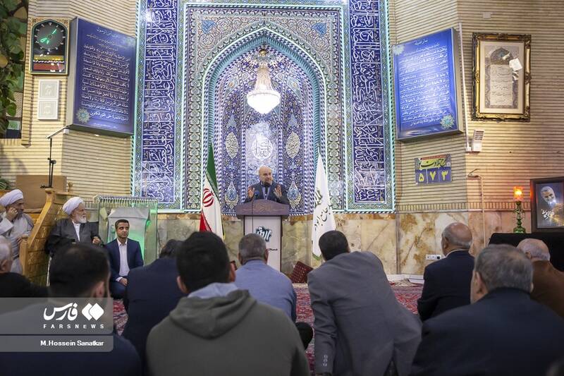 عکس / سخنرانی محمد باقر قالیباف در مسجدابوذر 18