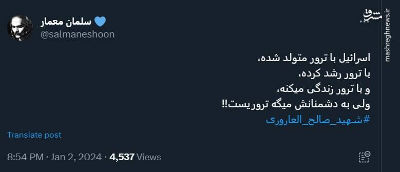 اسرائیل با ترور متولد شده اما دشمنانش را تروریست میخواند!