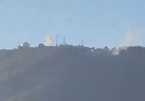 فیلم/ موشکباران سنگین پایگاه مرون اسرائیل توسط حزب‌الله