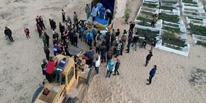 نبش قبر ۱۱۰۰ فلسطینی در غزه و ربودن پیکرهای شهدای تازه دفن شده