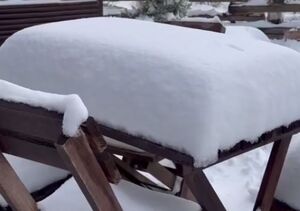 حجم برف باریده شده در گنجنامه همدان
