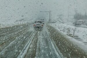 بارش شدید برف و کولاک در کردستان