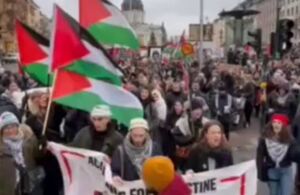 تظاهرات گسترده حمایت از غزه در استکهلم
