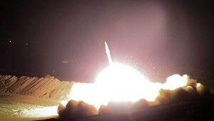 لحظه شلیک موشک‌های بالستیک سپاه به مقر موساد در اربیل