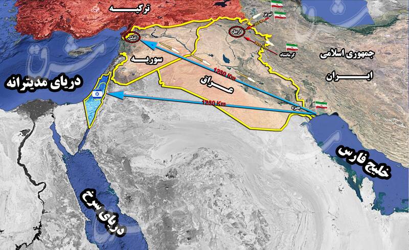 پیام‌های مستقیم و غیرمستقیم عملیات سپاه پاسداران برای دشمنان ایران / بی‌معنا شدن مفهوم حیاط خلوت صهیونیست‌ها در اربیل با دو عملیات خاص و متفاوت + نقشه میدانی