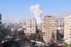 فعال شدن صدای پدافند دفاعی سوریه در حومه دمشق