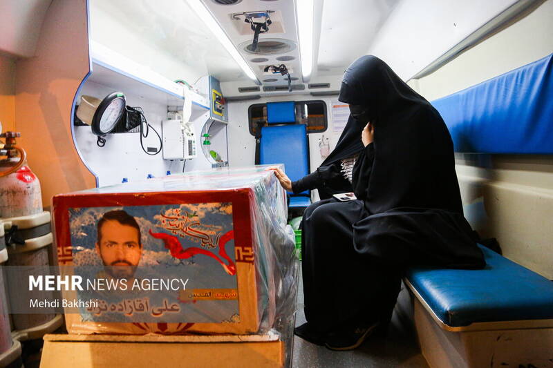 وداع با ۲ شهید حمله تروریستی اسراییل در حرم حضرت معصومه(س)