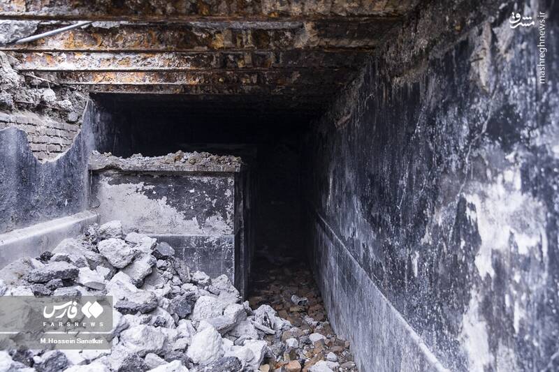 پیدایش حمام قدیمی در فرونشست خیابان کارگر +عکس