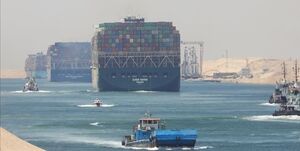 کاهش 36 درصدی تردد کشتی‌ها از کانال سوئز